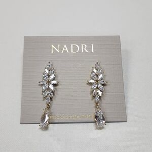 NWT Nadri Gold-Tone Midsommer Cubic Zirconia Drop Earrings